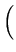 $\displaystyle \Big($