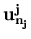 $ \bf u_{n_j}^{j}$